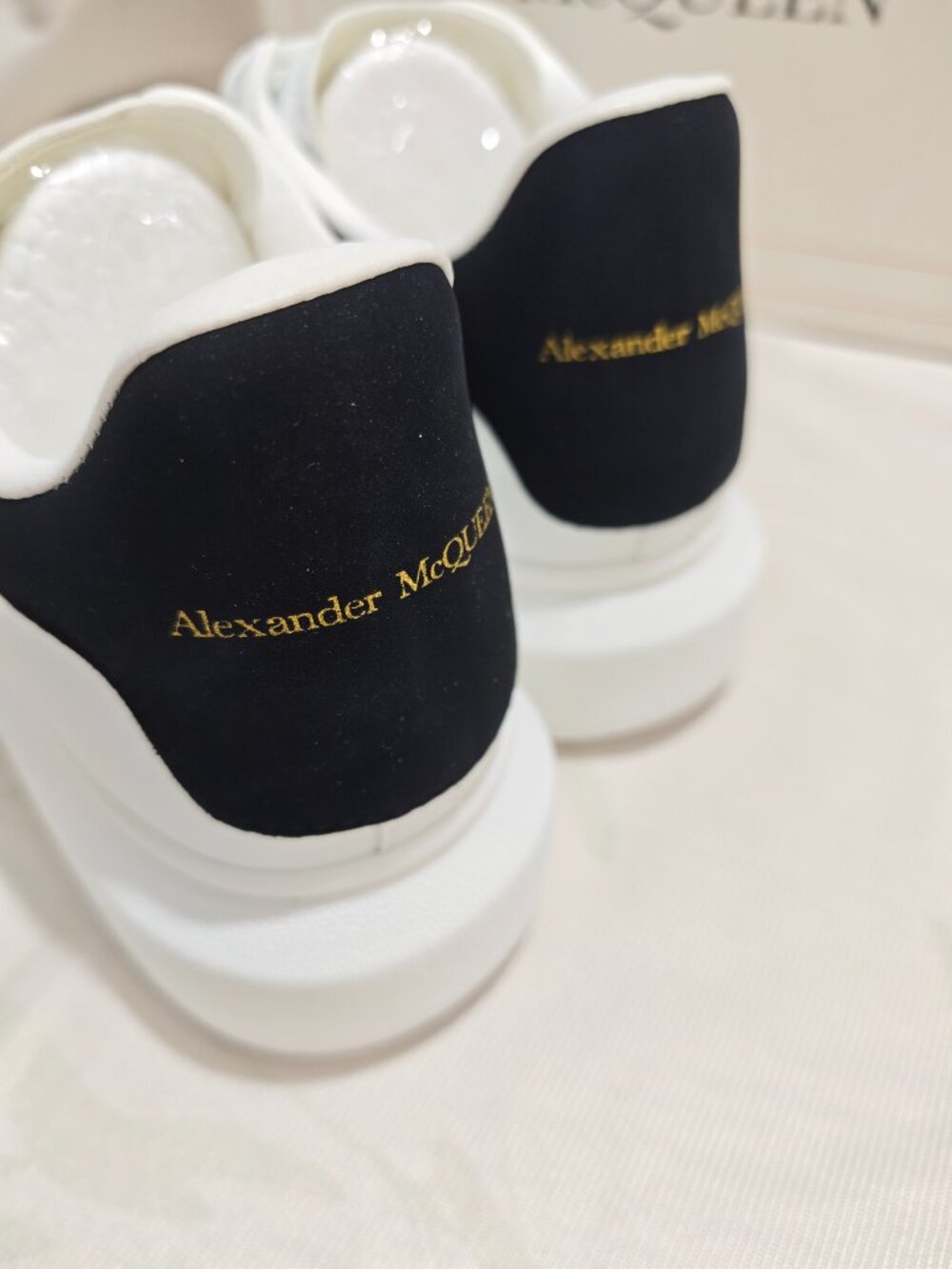 White Alexander McQueen Oversized Platform Sneakers Men - Picture 7 of 9
